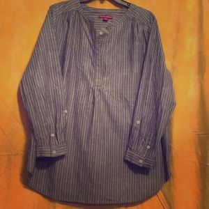 Dark blue jeans peasant top (18). Brand new